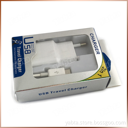 2.1A Wall Charger Adapter With Cable For Samsung Mobile Phone Charger Set